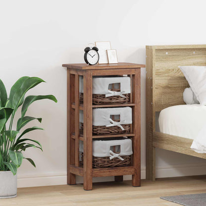 Tavolo laterale Marrone Legno massello di mogano