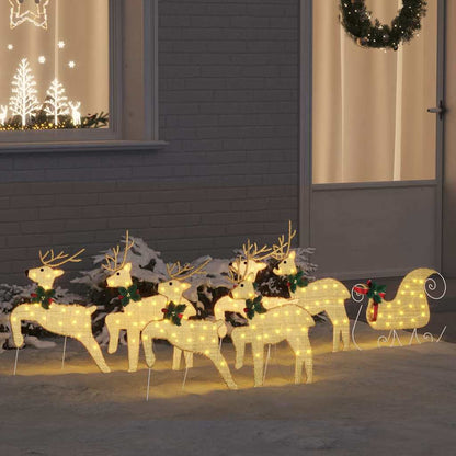 Renne LED 7 pcs Oro Tessuto