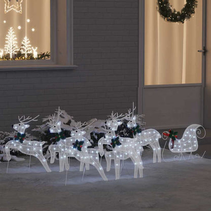Renne LED 7 pcs Bianco Tessuto
