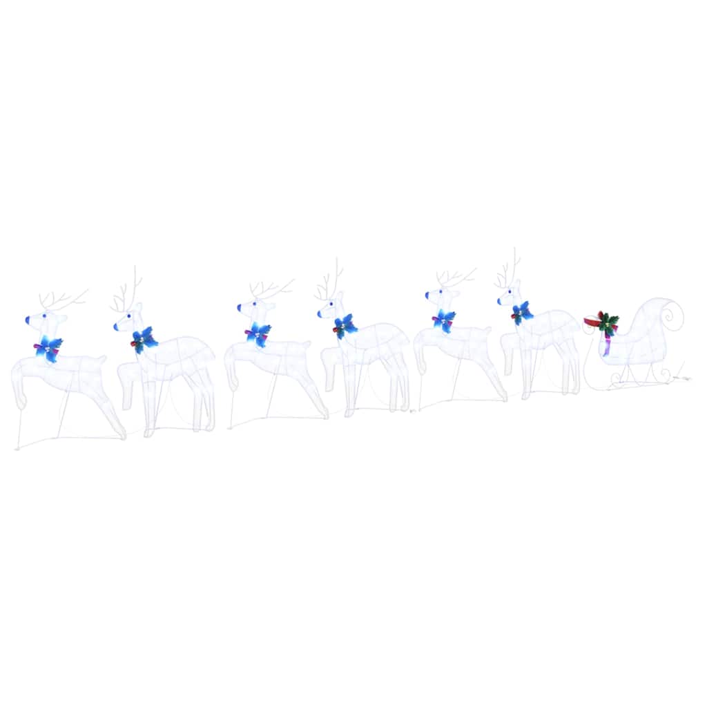 Renne LED 7 pcs Bianco Tessuto