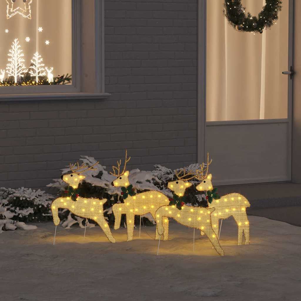 Renne LED 4 pcs Oro Tessuto