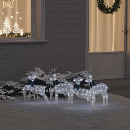 Renne LED 4 pcs Bianco Tessuto