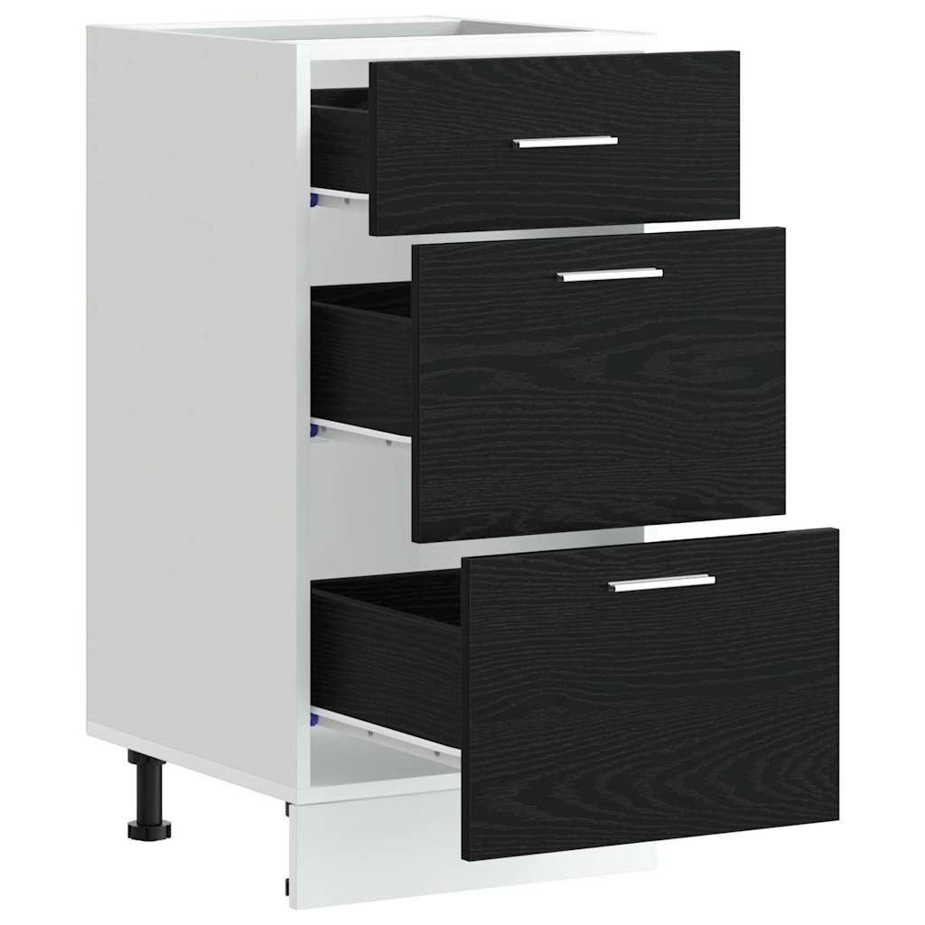 Base per Cucina Rovere Nero 40 x 46 x 81,5 cm Legno multistrato