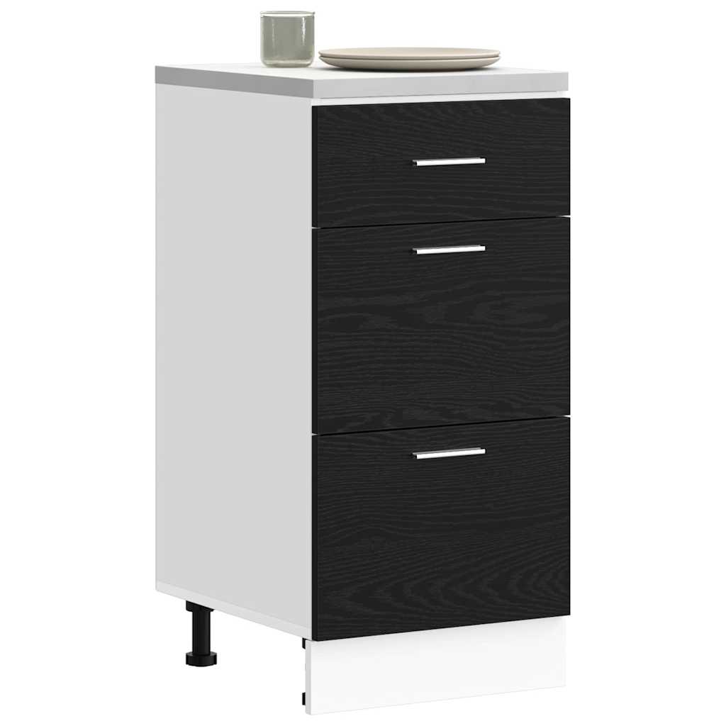 Base per Cucina Rovere Nero 40 x 46 x 81,5 cm Legno multistrato