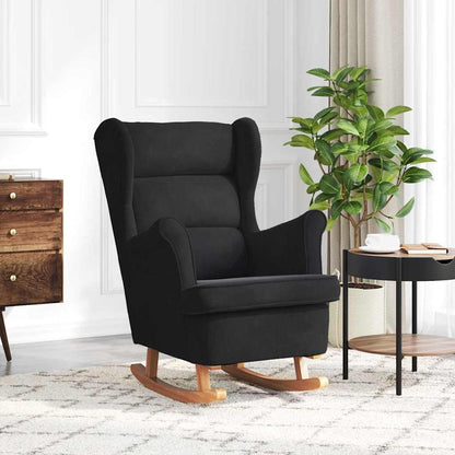 Sedia a dondolo Nero 92 x 71 x 100 cm Legno compensato