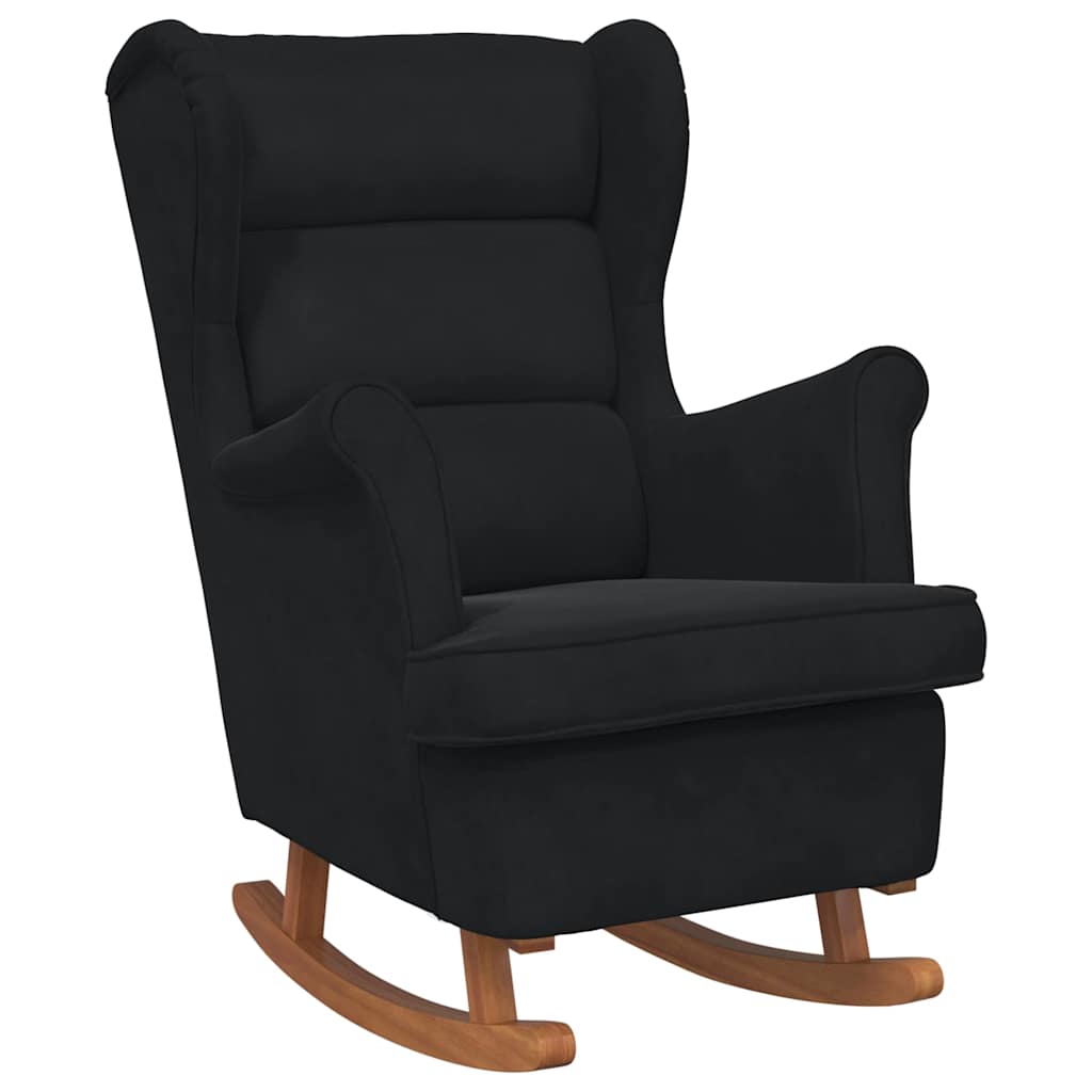 Sedia a dondolo Nero 92 x 71 x 100 cm Legno compensato