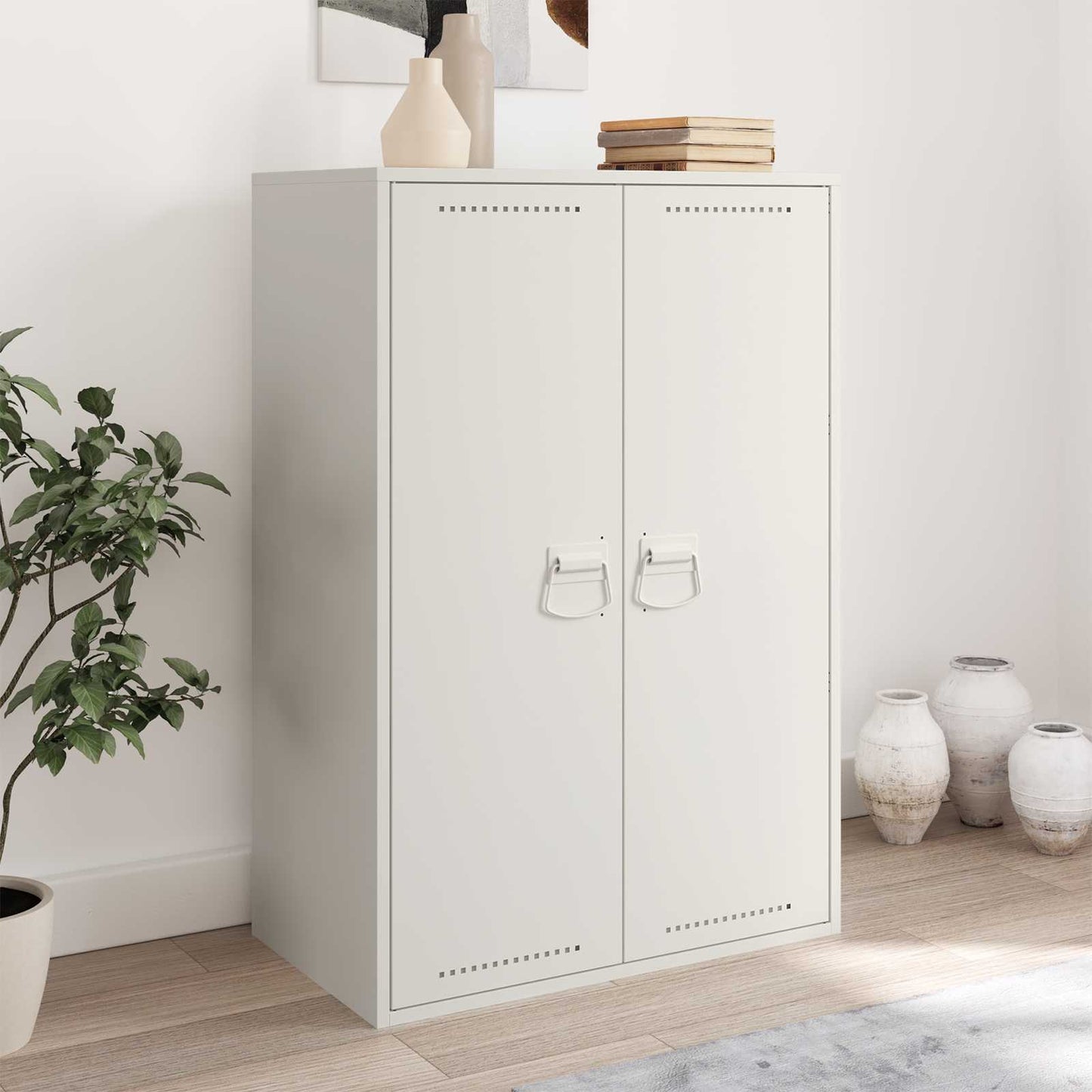 Maniglie per Armadi Bianco 85 x 45 mm Metallo
