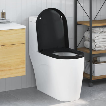 Sedile del WC Regolabile Nero 48 x 36,5 x 4,5 cm Polipropilene