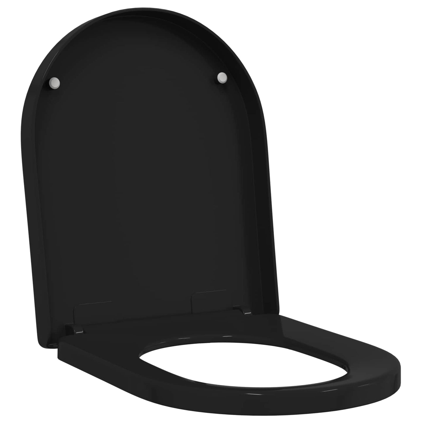 Sedile del WC Regolabile Nero 48 x 36,5 x 4,5 cm Polipropilene