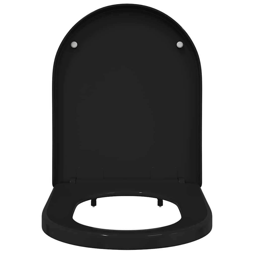 Sedile del WC Regolabile Nero 48 x 36,5 x 4,5 cm Polipropilene