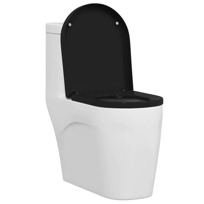 Sedile del WC Regolabile Nero 48 x 36,5 x 4,5 cm Polipropilene