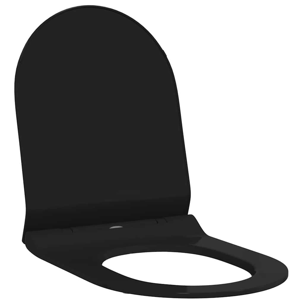 Sedile del WC Regolabile Nero 50 x 36,5 x 5 cm Polipropilene