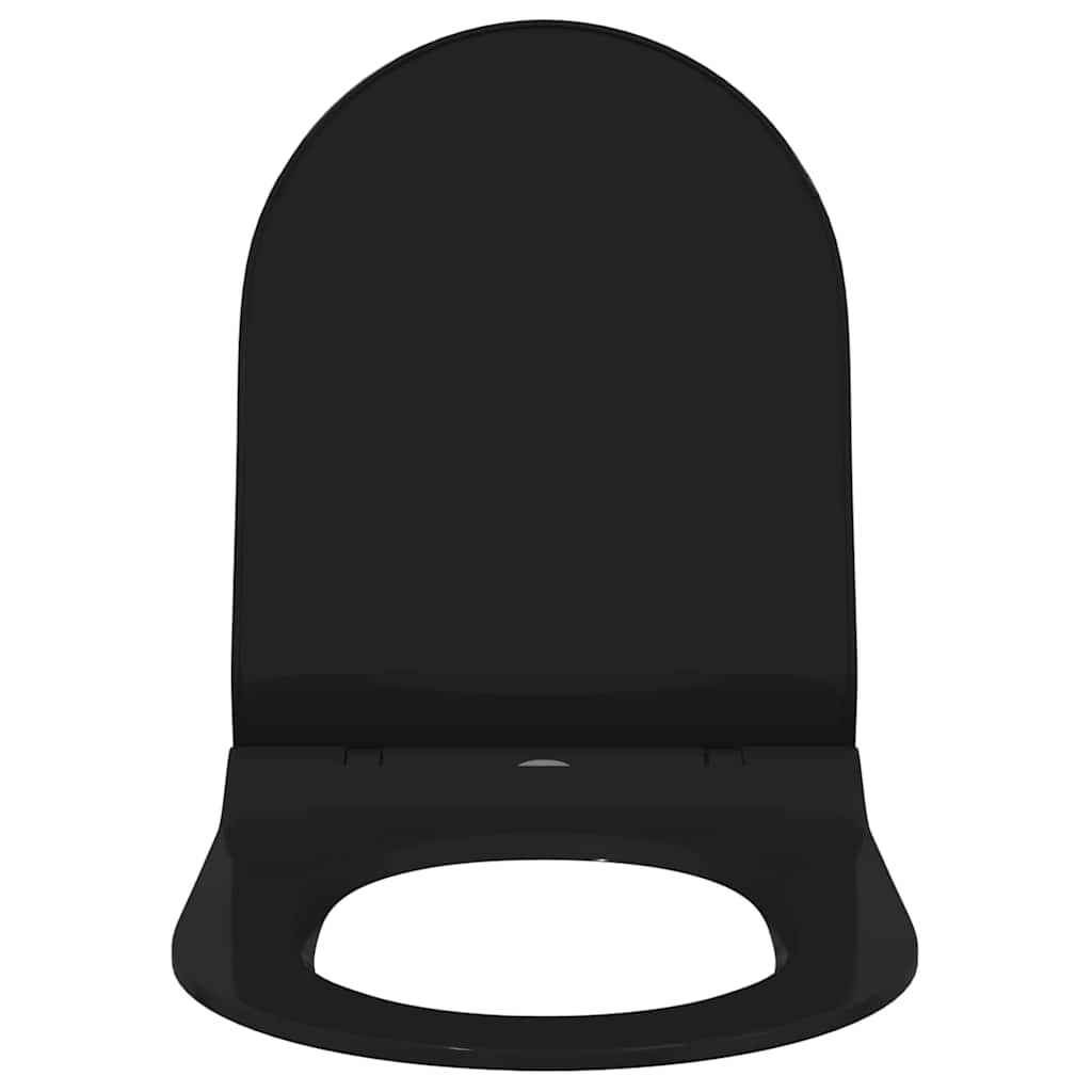Sedile del WC Regolabile Nero 50 x 36,5 x 5 cm Polipropilene