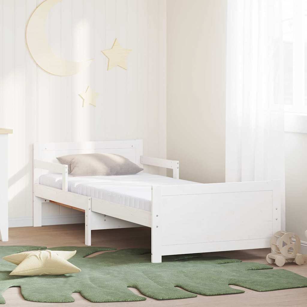 Struttura del letto Bianco 80 x 200 cm Pino massello