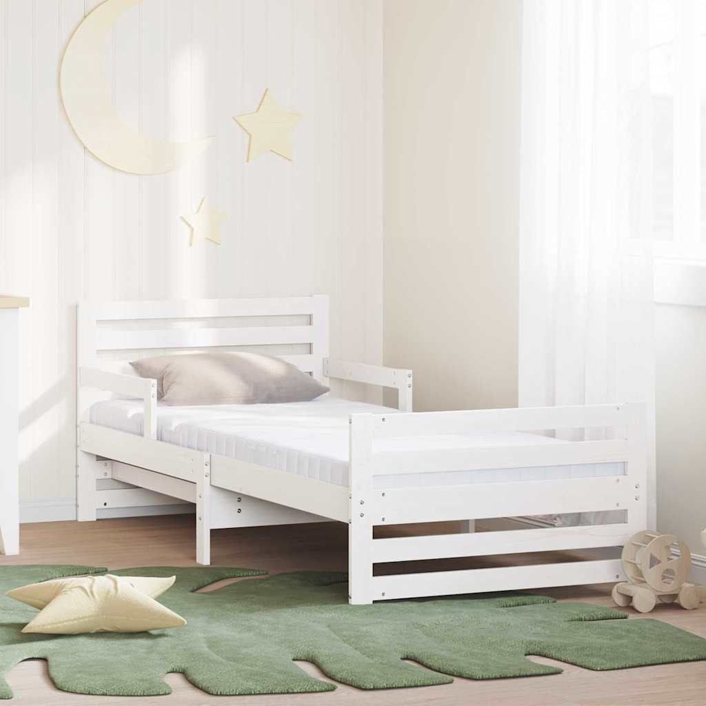 Struttura del letto Bianco 80 x 200 cm Pino massello