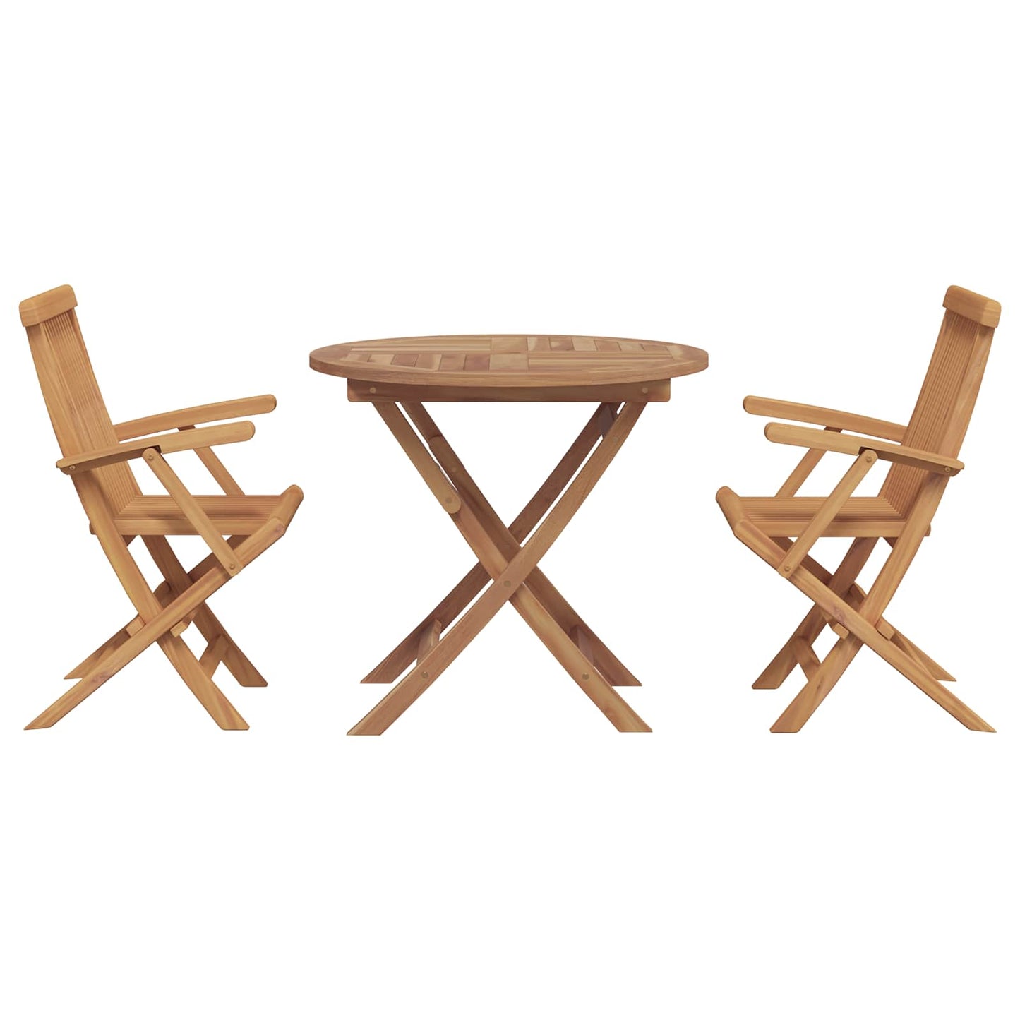 Set da Pranzo per Giardino 3 pcs Marrone