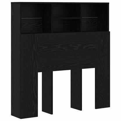 Testata del letto con testiera Rovere Nero 100 x 19 x 103,5 cm