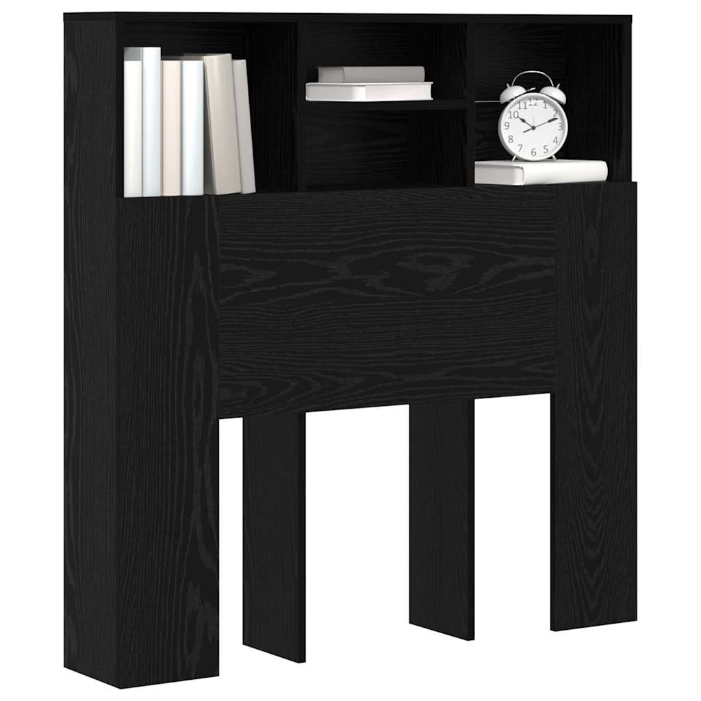 Testata del letto con testiera Rovere Nero 100 x 19 x 103,5 cm