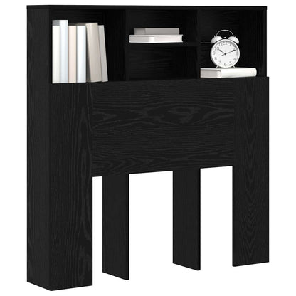 Testata del letto con testiera Rovere Nero 100 x 19 x 103,5 cm