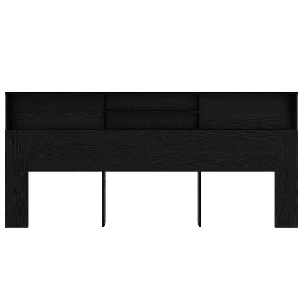 Testata del letto con testiera Rovere Nero 220 x 19 x 101,5 cm