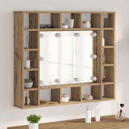 Mobiletto per specchio Rovere artigianale 91 x 15 x 76,5 cm