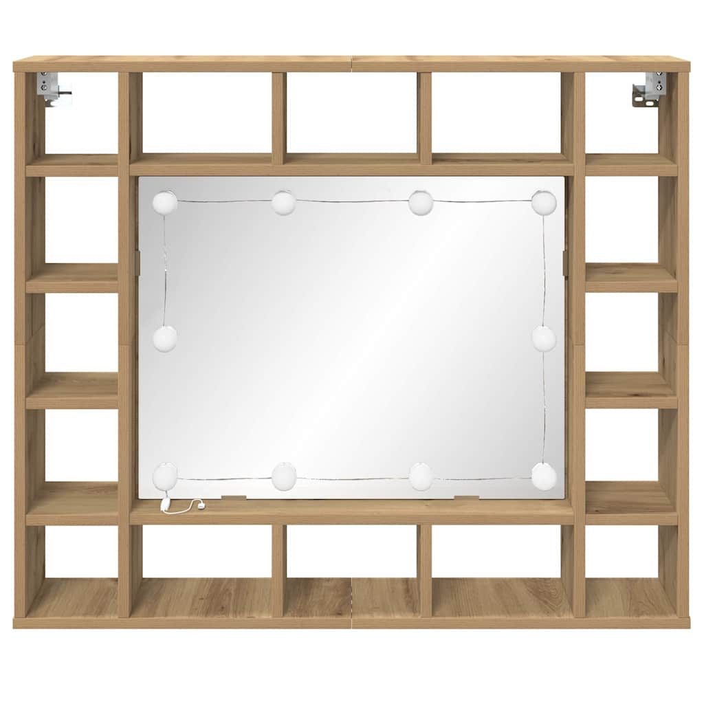 Mobiletto per specchio Rovere artigianale 91 x 15 x 76,5 cm