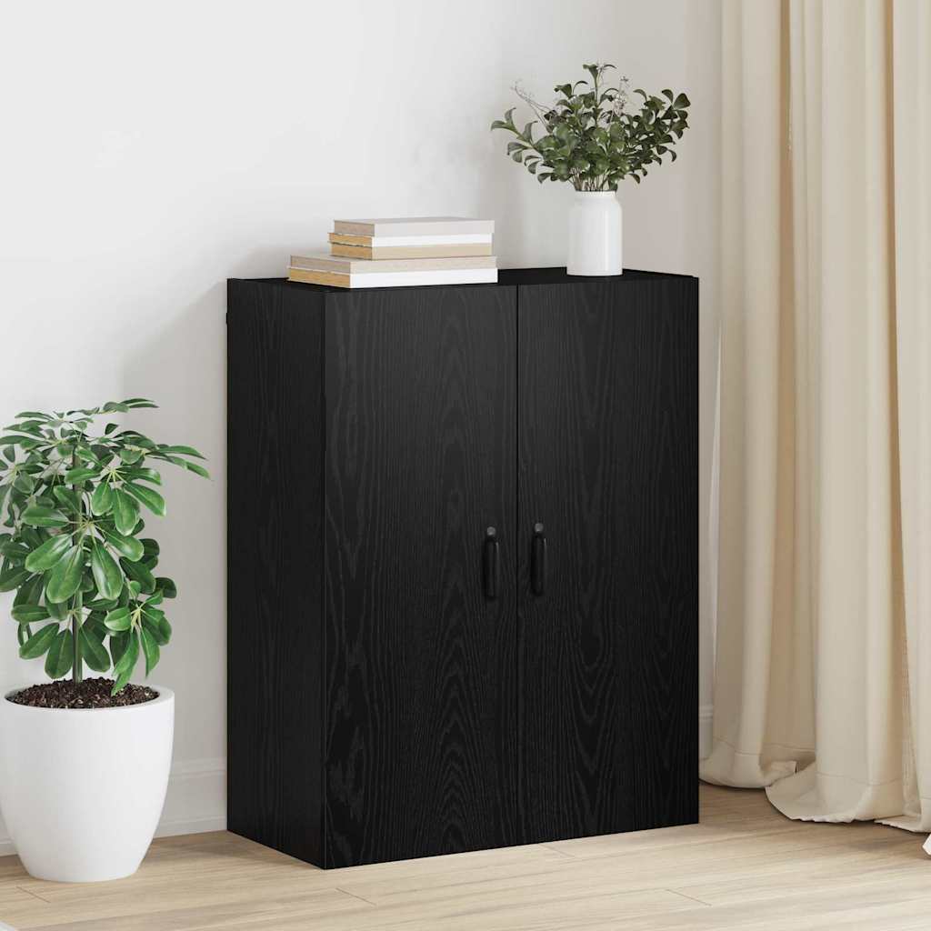 Armadietto a muro Rovere Nero 69,5 x 34 x 90 cm