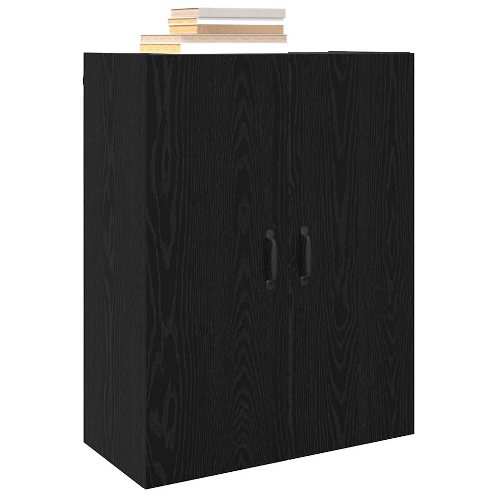 Armadietto a muro Rovere Nero 69,5 x 34 x 90 cm