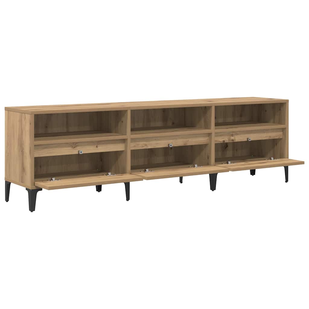 Mobile TV con cassetto Rovere artigianale 150 x 30 x 45 cm