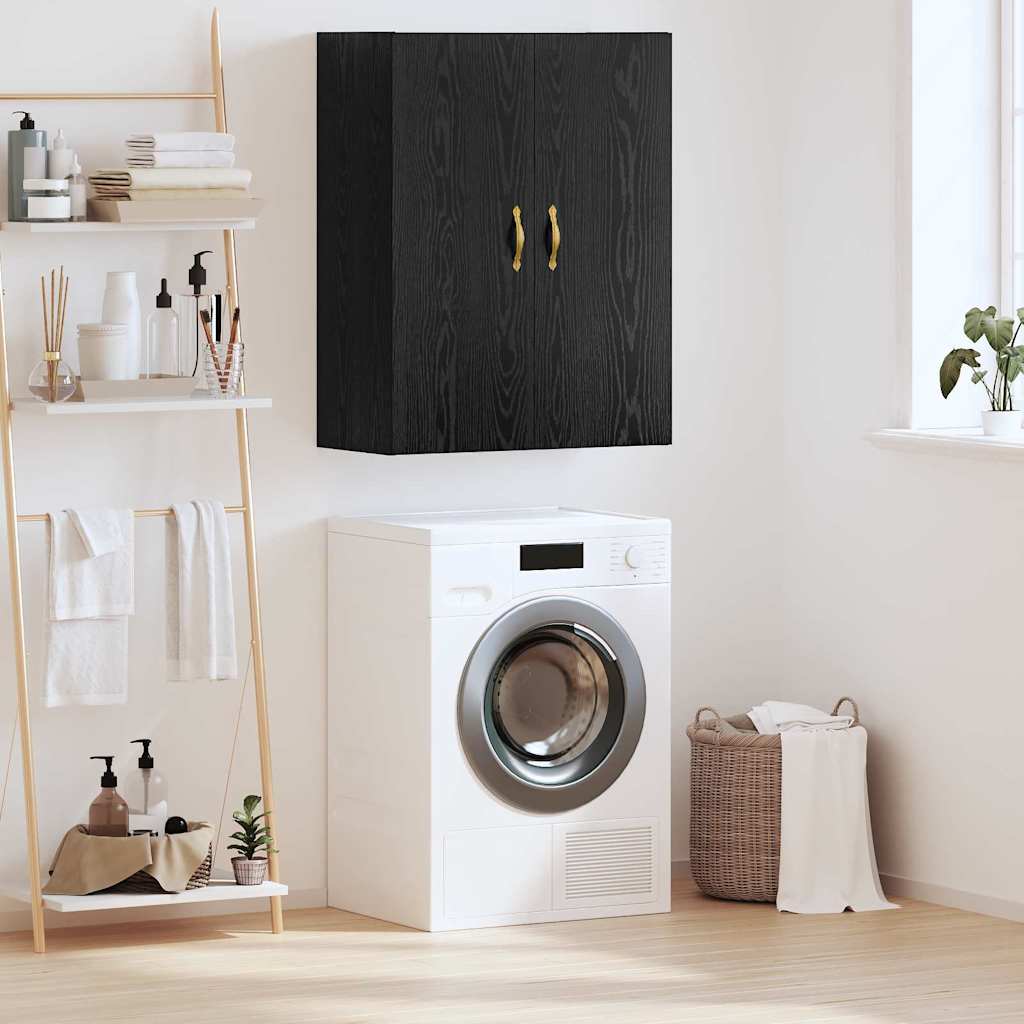 Armadietto a muro Rovere Nero 69,5 x 34 x 90 cm