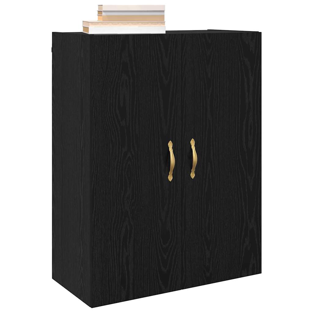 Armadietto a muro Rovere Nero 69,5 x 34 x 90 cm