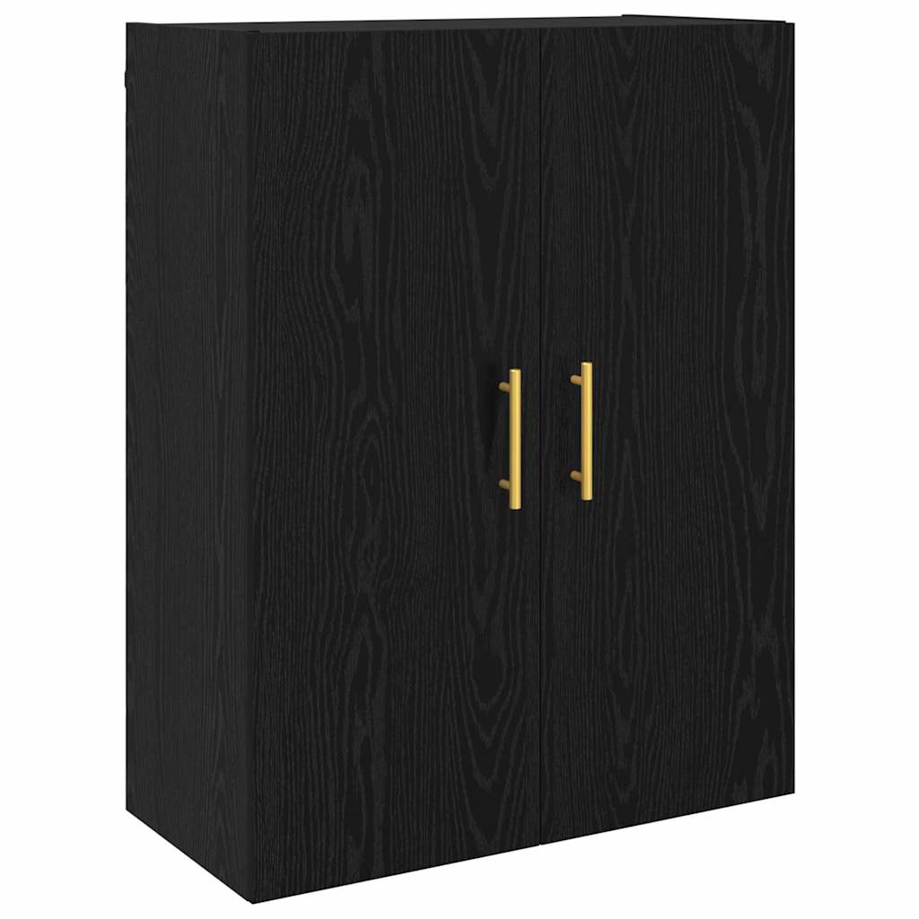 Armadietto a muro Rovere Nero 69,5 x 34 x 90 cm