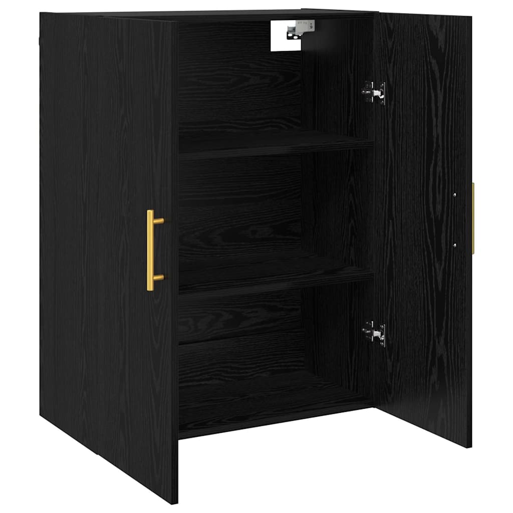 Armadietto a muro Rovere Nero 69,5 x 34 x 90 cm