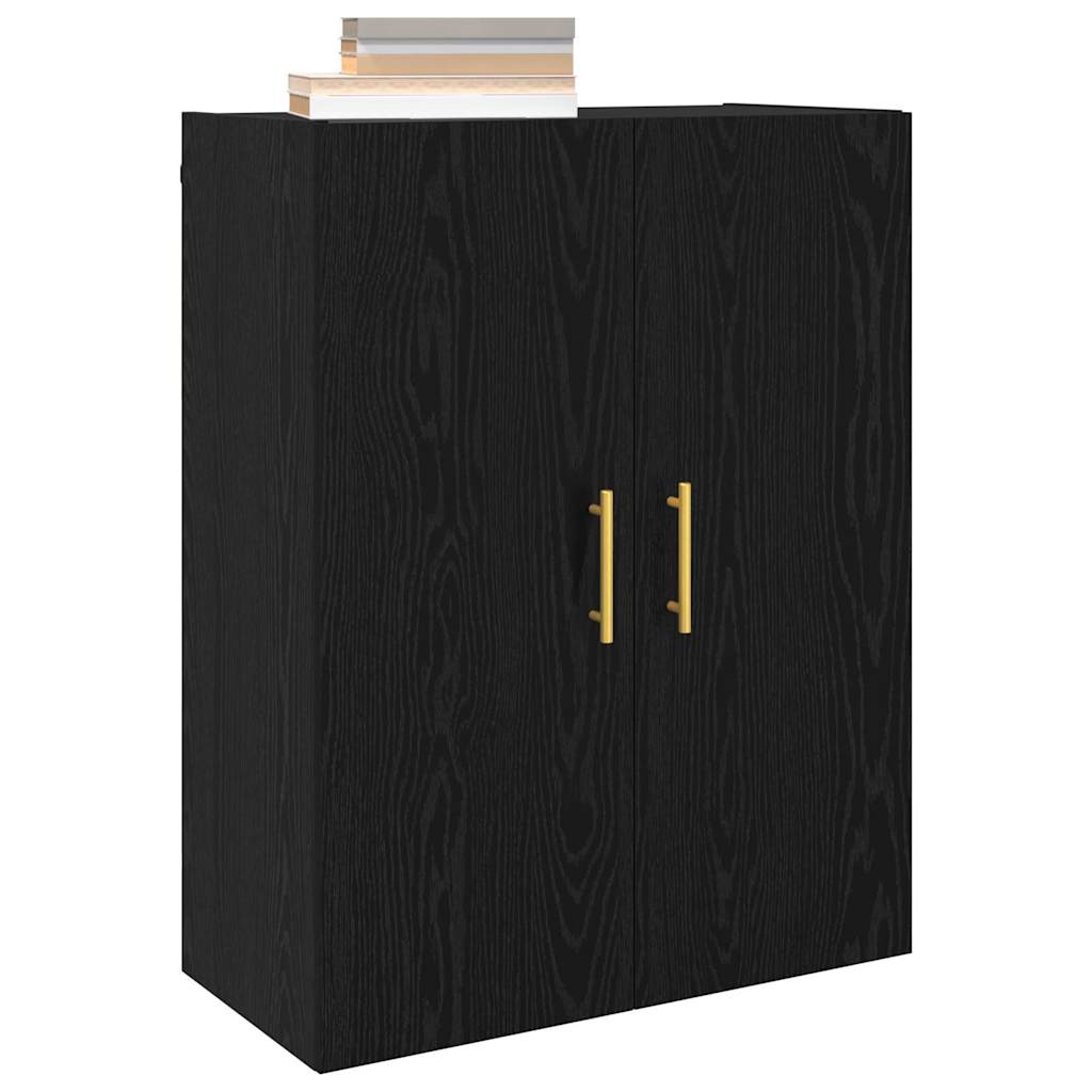 Armadietto a muro Rovere Nero 69,5 x 34 x 90 cm