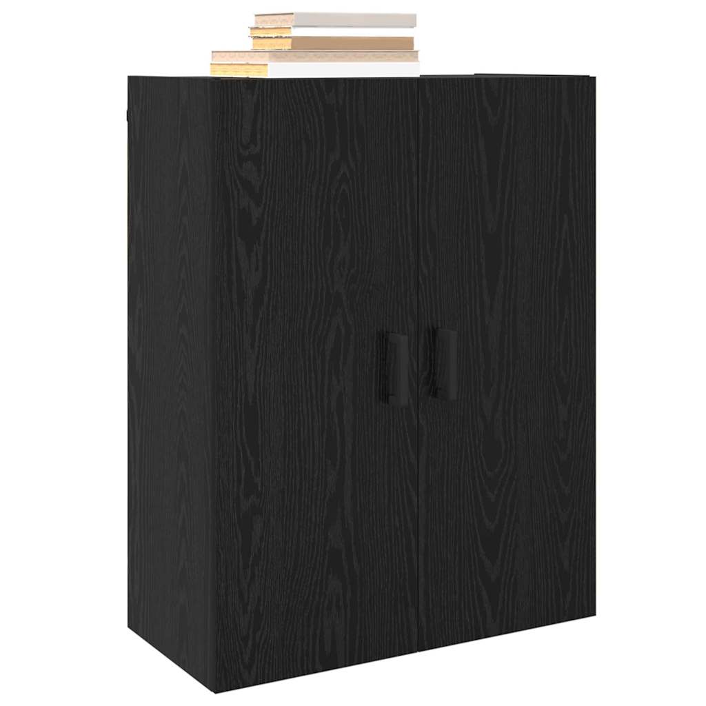 Armadietto a muro Rovere Nero 69,5 x 34 x 90 cm