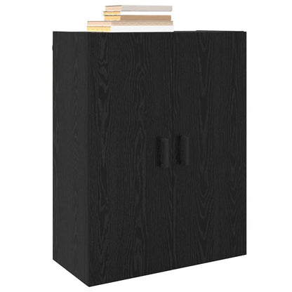 Armadietto a muro Rovere Nero 69,5 x 34 x 90 cm
