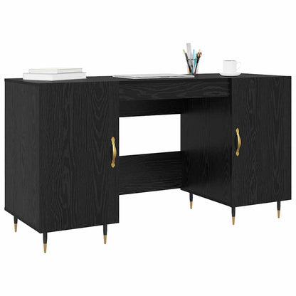 Scrivania Rovere nero 140 x 50 x 75 cm Legno multistrato
