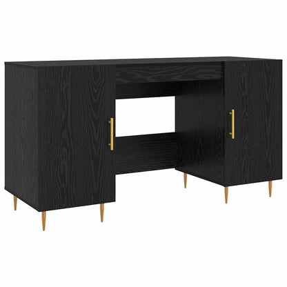 Scrivania Rovere nero 140 x 50 x 75 cm Legno multistrato