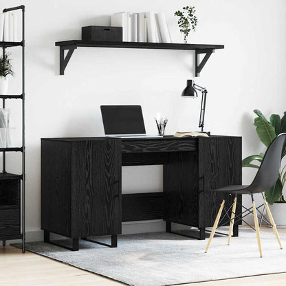 Scrivania Rovere nero 140 x 50 x 75 cm Legno multistrato