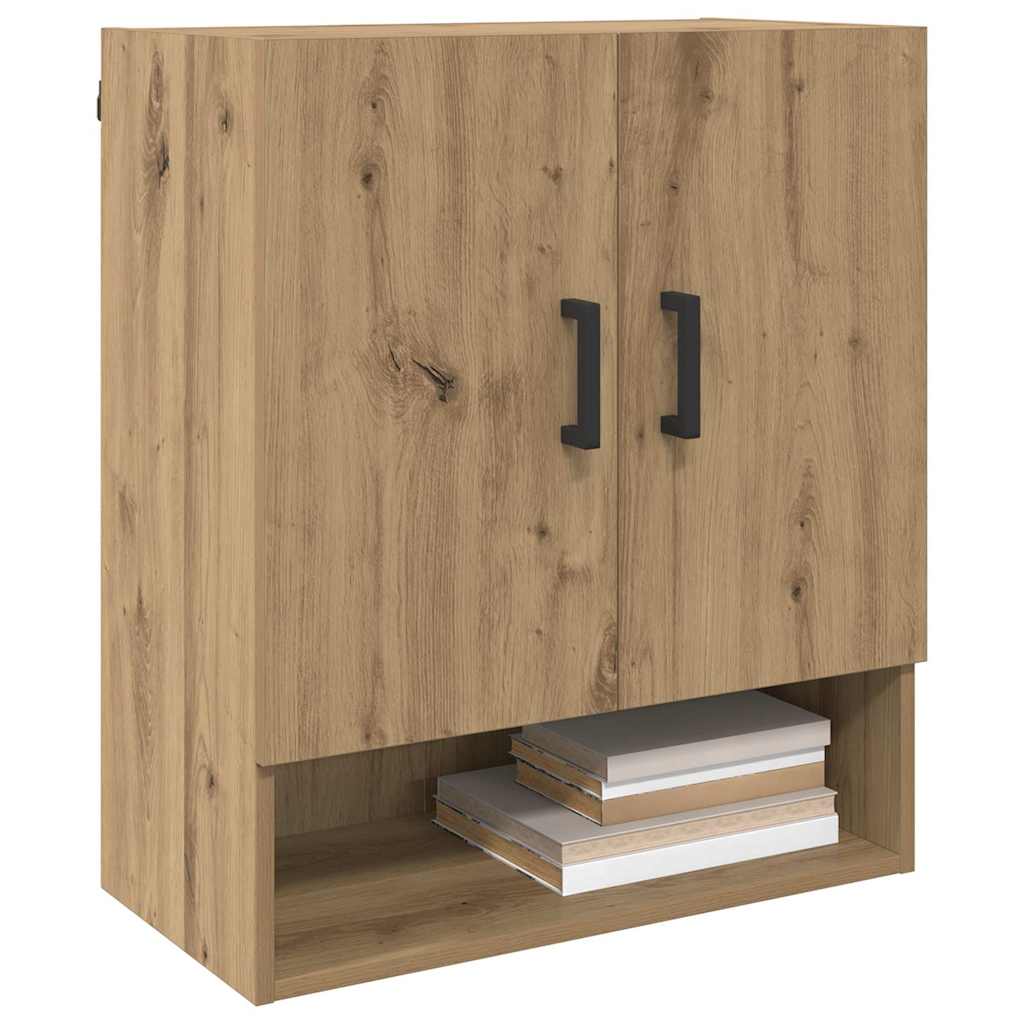 Armadietto a muro rovere artigianale 60 x 31 x 70 cm