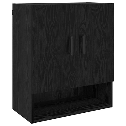 Mobiletto a muro Rovere Nero 60 x 31 x 70 cm Legno multistrato