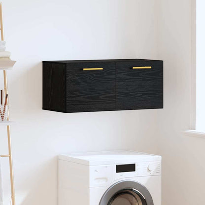 Armadietto a muro Rovere nero 80 x 36.5 x 35 cm