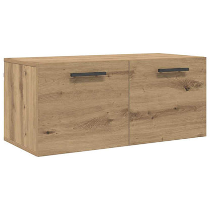 Armadietto a muro rovere artigianale 80 x 36.5 x 35 cm