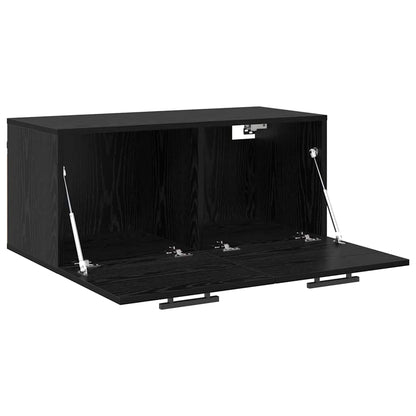 Armadietto a muro Rovere nero 80 x 36.5 x 35 cm