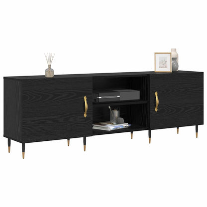 Mobile TV Rovere nero 150 x 30 x 50 cm Legno multistrato