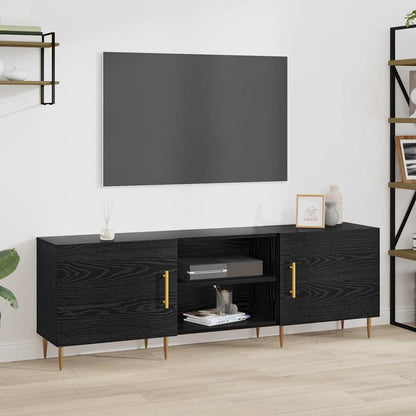 Mobile TV Rovere nero 150 x 30 x 50 cm Legno multistrato