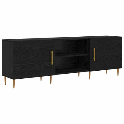 Mobile TV Rovere nero 150 x 30 x 50 cm Legno multistrato