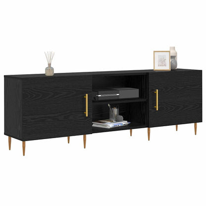 Mobile TV Rovere nero 150 x 30 x 50 cm Legno multistrato