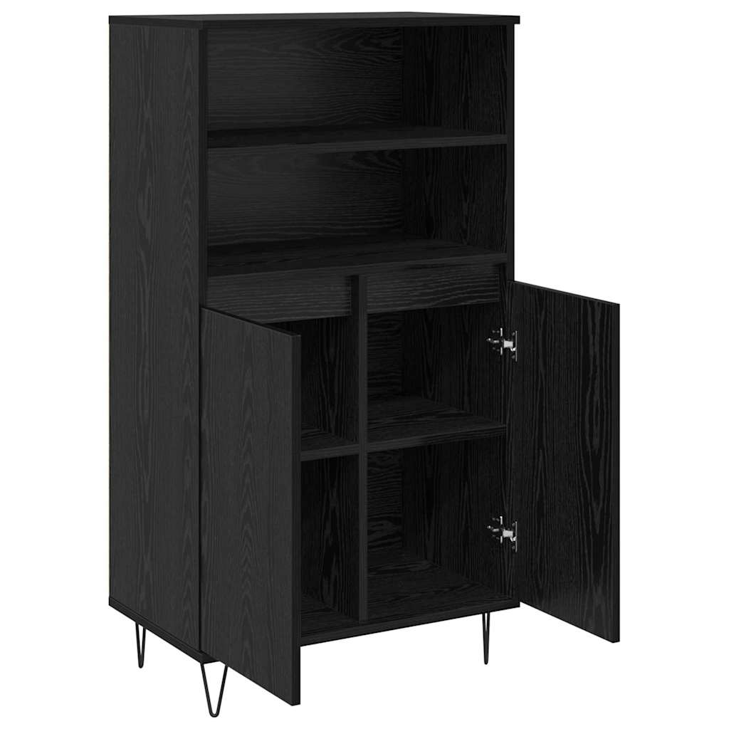 Credenza Nero 60 x 36 x 110 cm Legno multistrato
