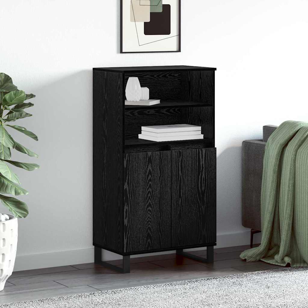 Credenza Nero 60 x 36 x 110 cm Legno multistrato